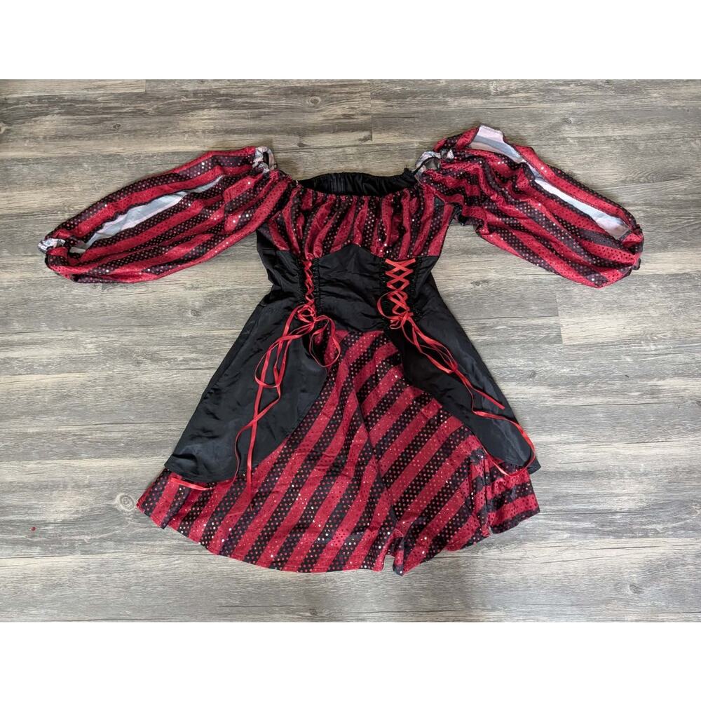 Rubie's Sexy Red & Black Pirate Dress Halloween Costume Cosplay Size M